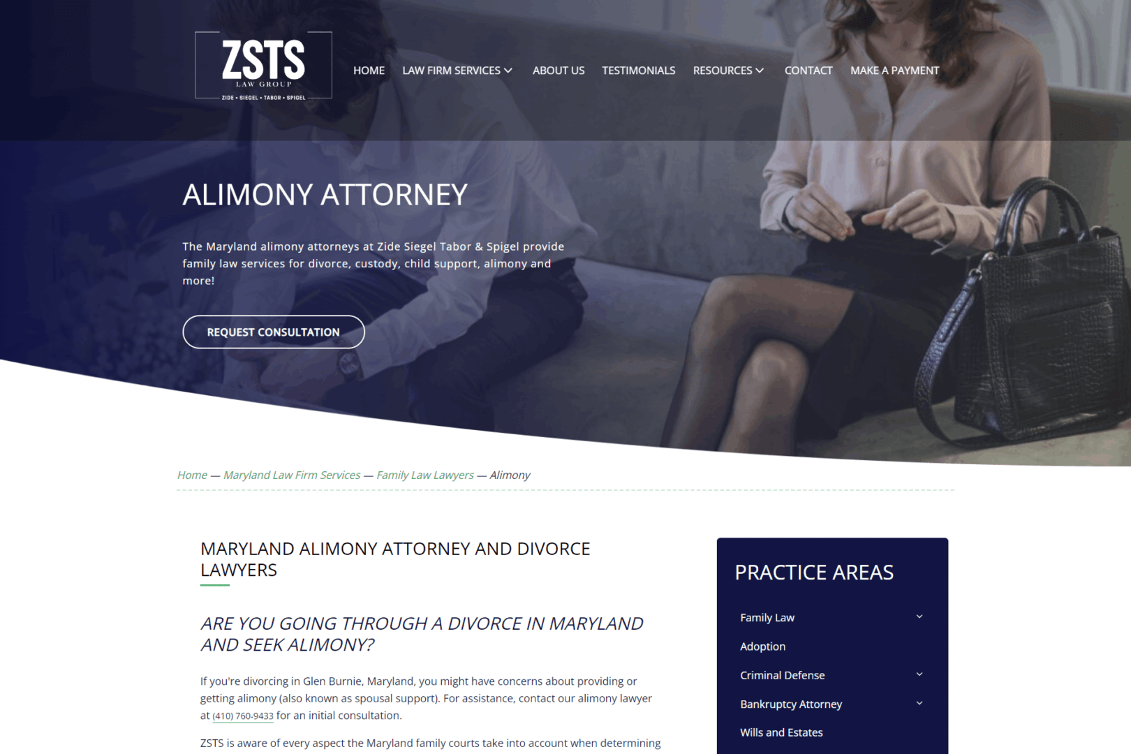 Alimony Attorney - Web Design For Family Lawyer
